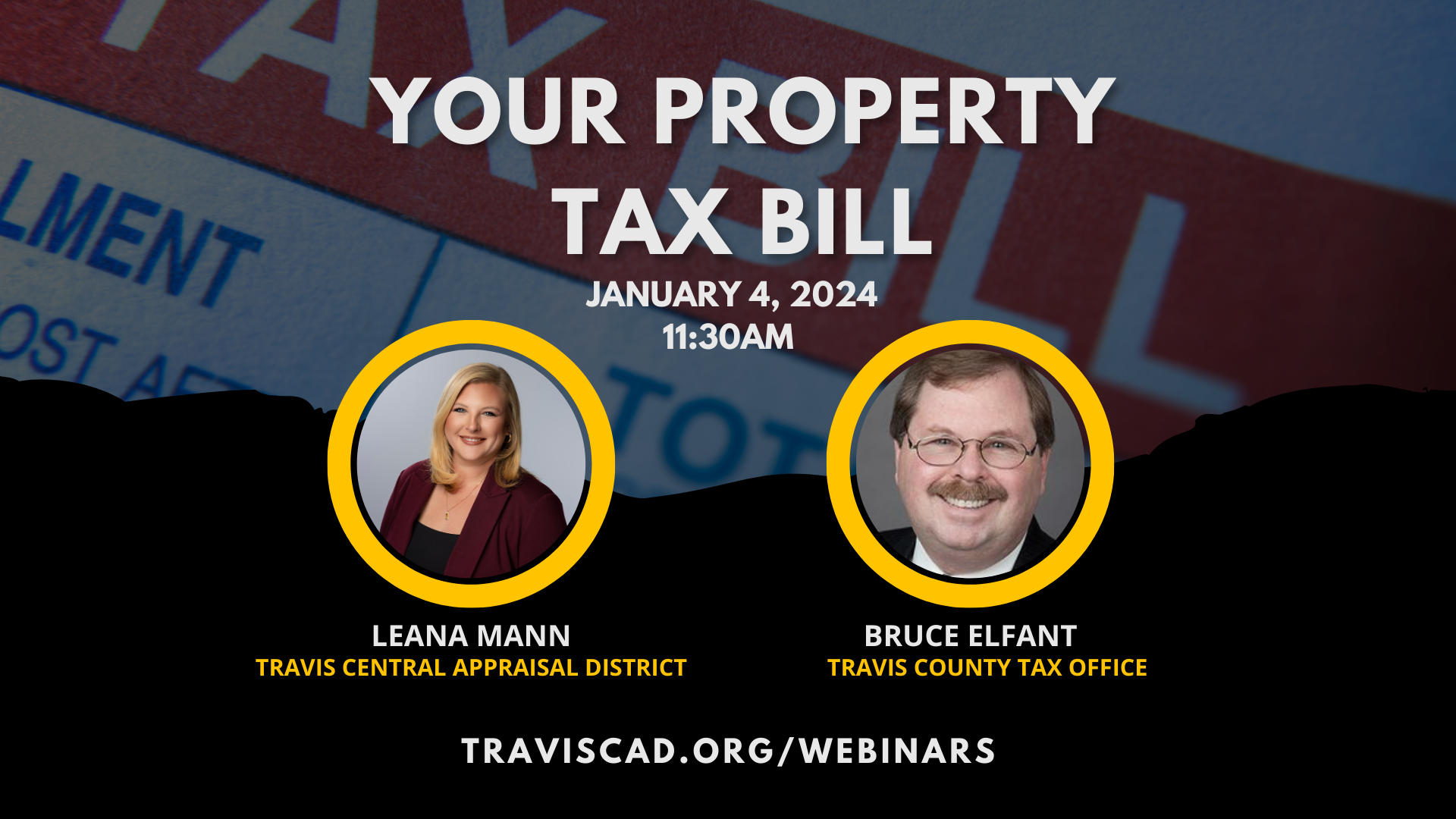 Webinar Your Property Tax Bill Travis Central Appraisal District